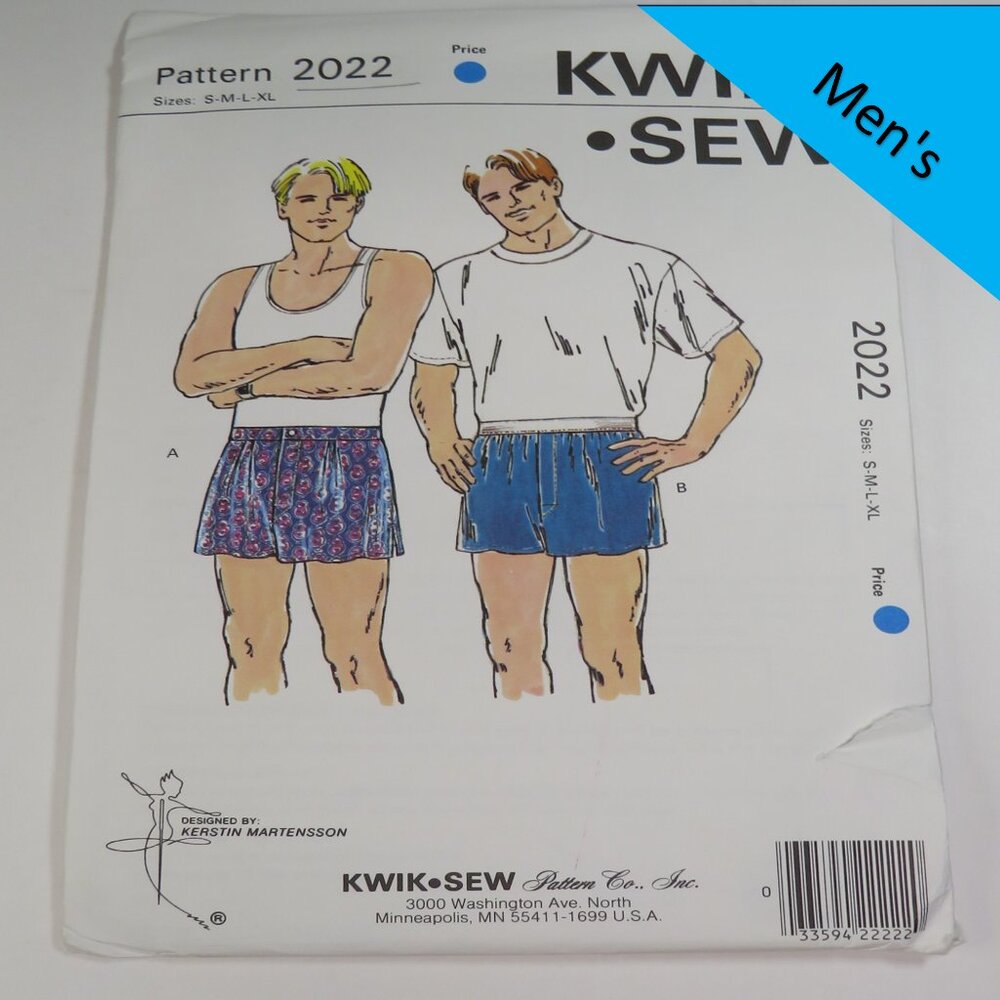 Kwik Sew 2022 men's boxer shorts
